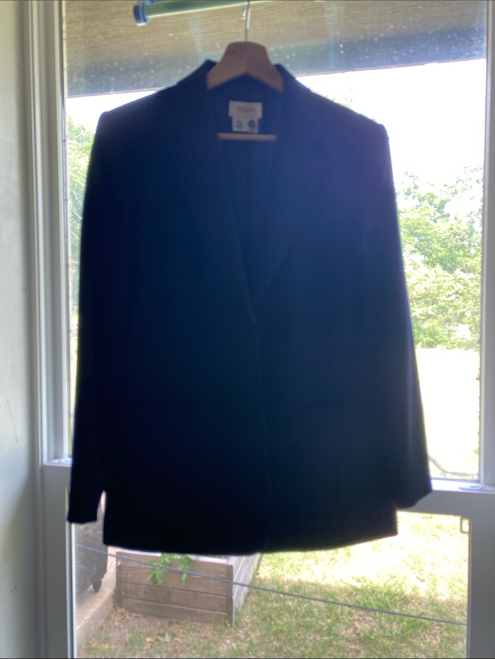 Talbots Petite Black Wool Blend Blazer Jacket